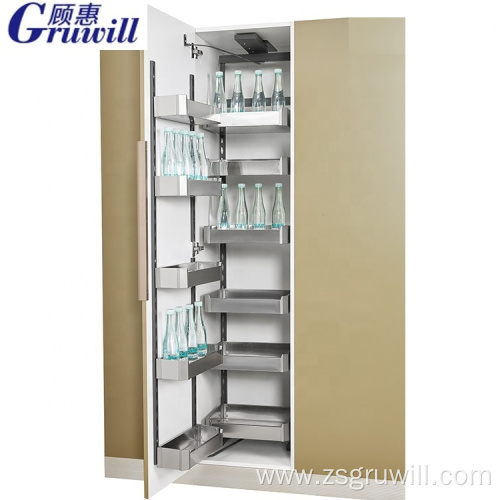 Pull-out kitchen fruit and vegetable storage cabinet